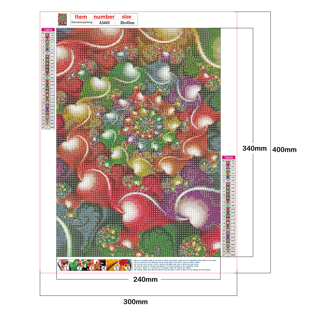 Abstract Pattern - Full Round Drill Diamond Painting 30*40CM