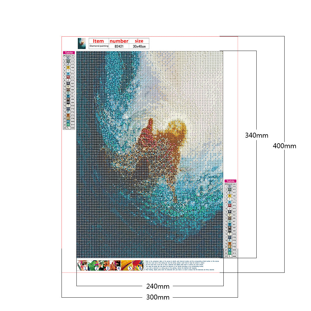 Sea Priest - Full Round Drill Diamond Painting 30*40CM
