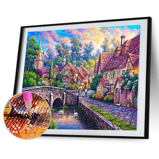 House Scenery - Full Round Drill Diamond Painting 40*30CM