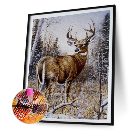Deer - Full Round Drill Diamond Painting 30*40CM