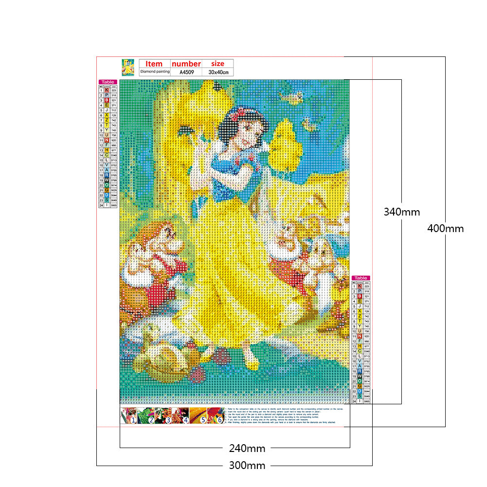 Snow White - Full Round Drill Diamond Painting 30*40CM