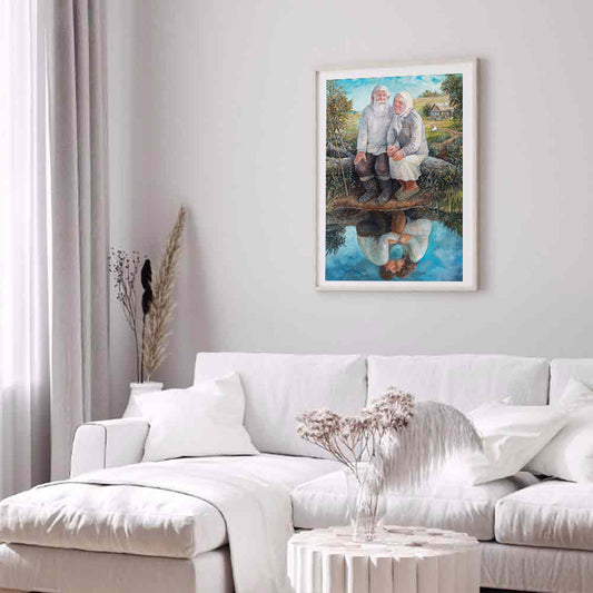 Couple - Full Round Drill Diamond Painting 30*40CM