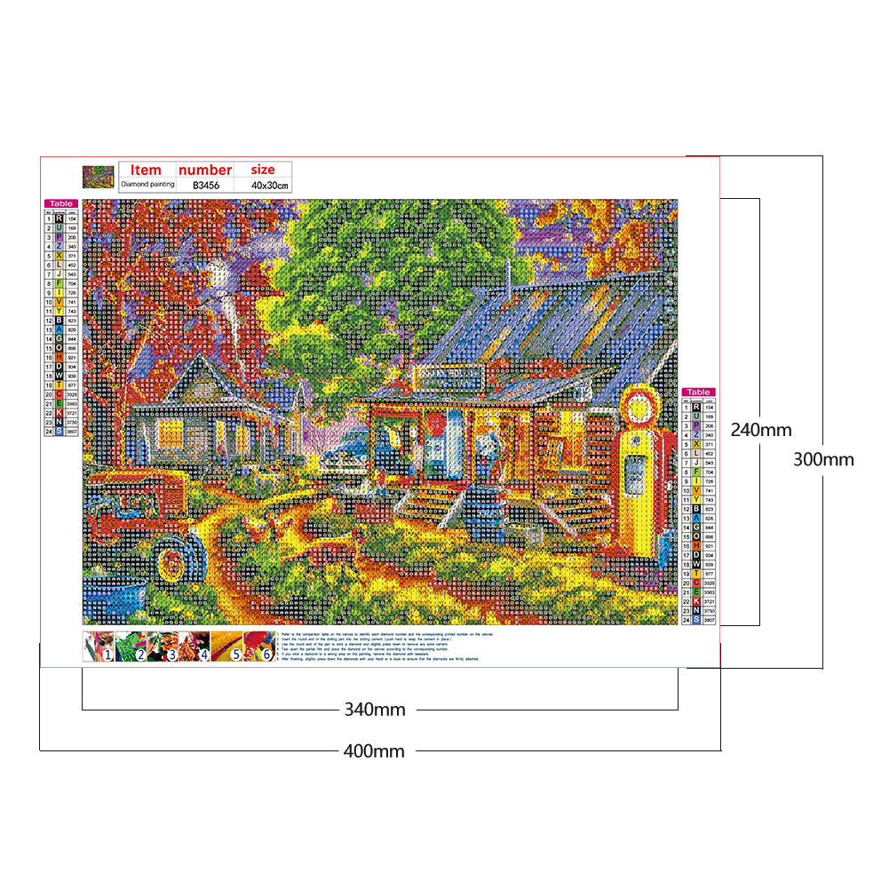 Farm House - Full Round Drill Diamond Painting 40*30CM