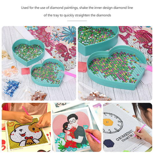 3pcs Plastic Diamond Painting Beading Plates Handwork Rhinestone Drill Tray