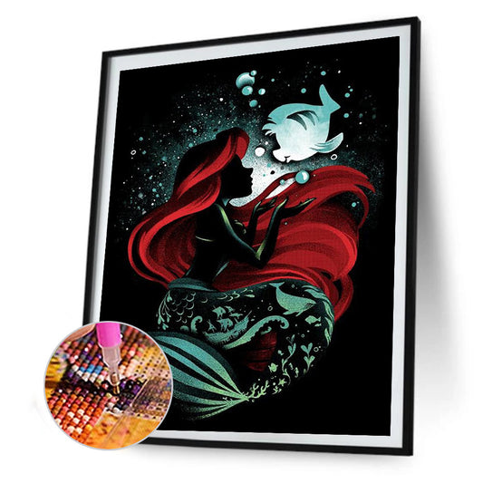 Princess Silhouette 30*40CM(Canvas) Full Round Drill Diamond Painting