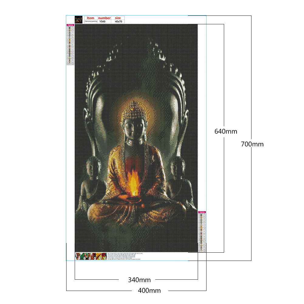 Buddha'S Light Shines - Full Round Drill Diamond Painting 40*70CM