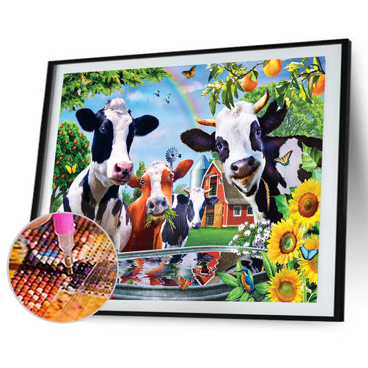 Cattle - Full Round Drill Diamond Painting 40*30CM