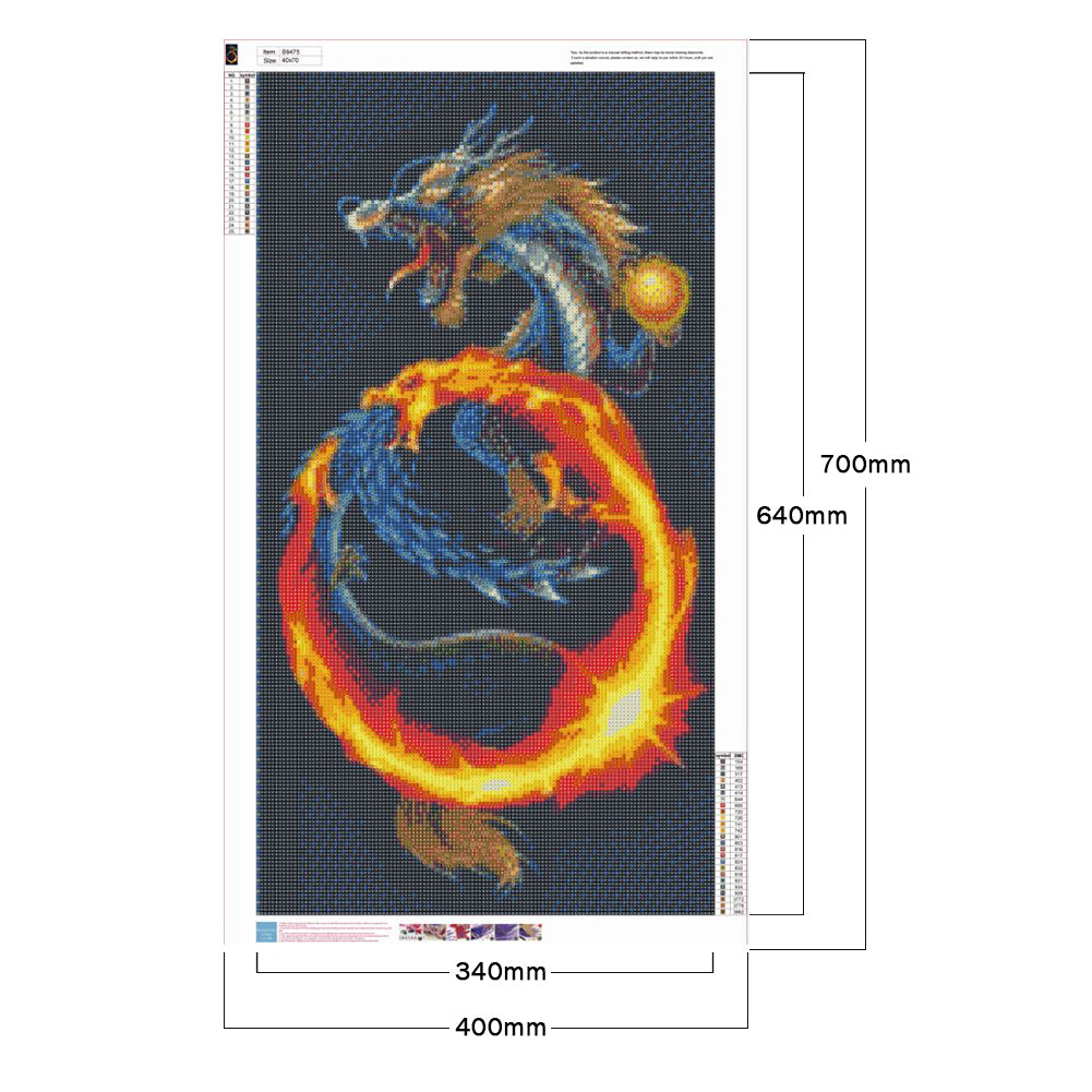 Dragon - Full Round Drill Diamond Painting 40*70CM