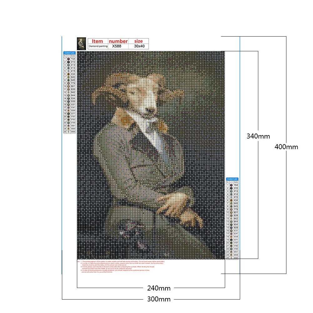 Gentleman Sheep - Full Round Drill Diamond Painting 30*40CM