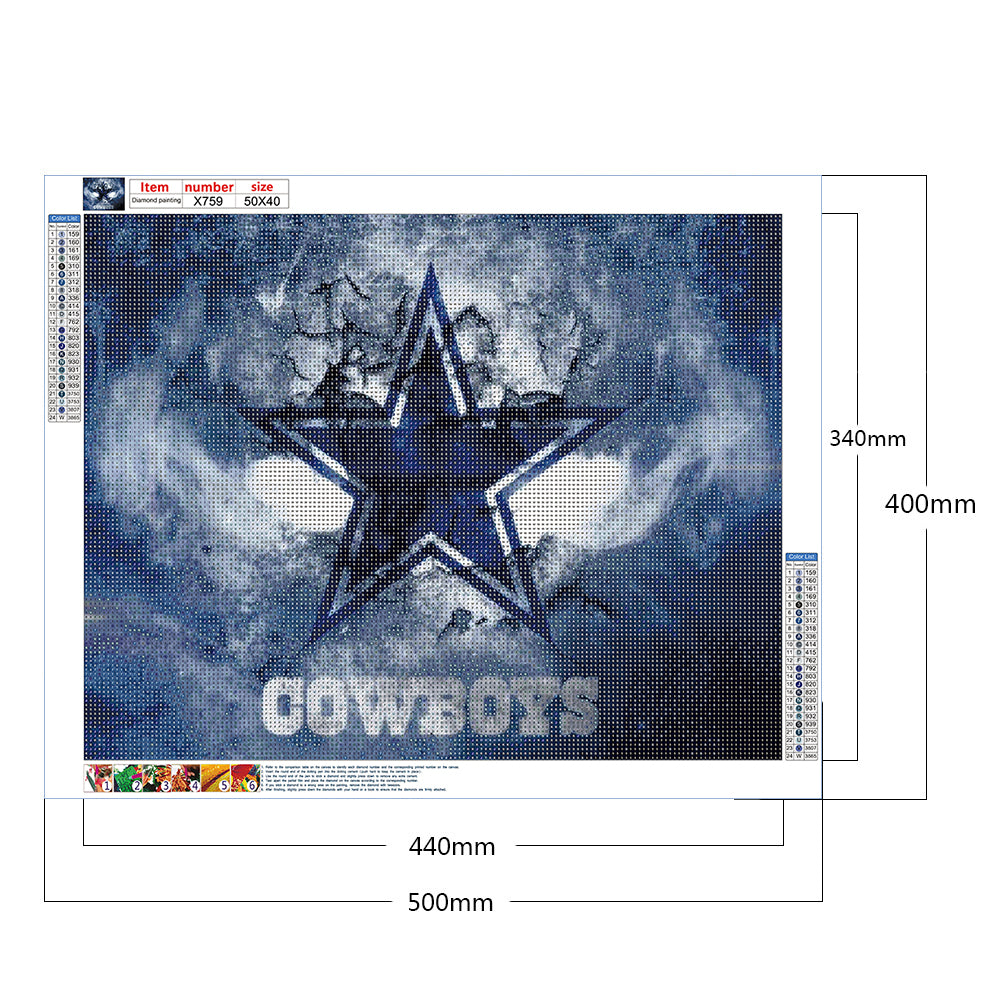 Pentagram Logo - Full Round Drill Diamond Painting 50*40CM