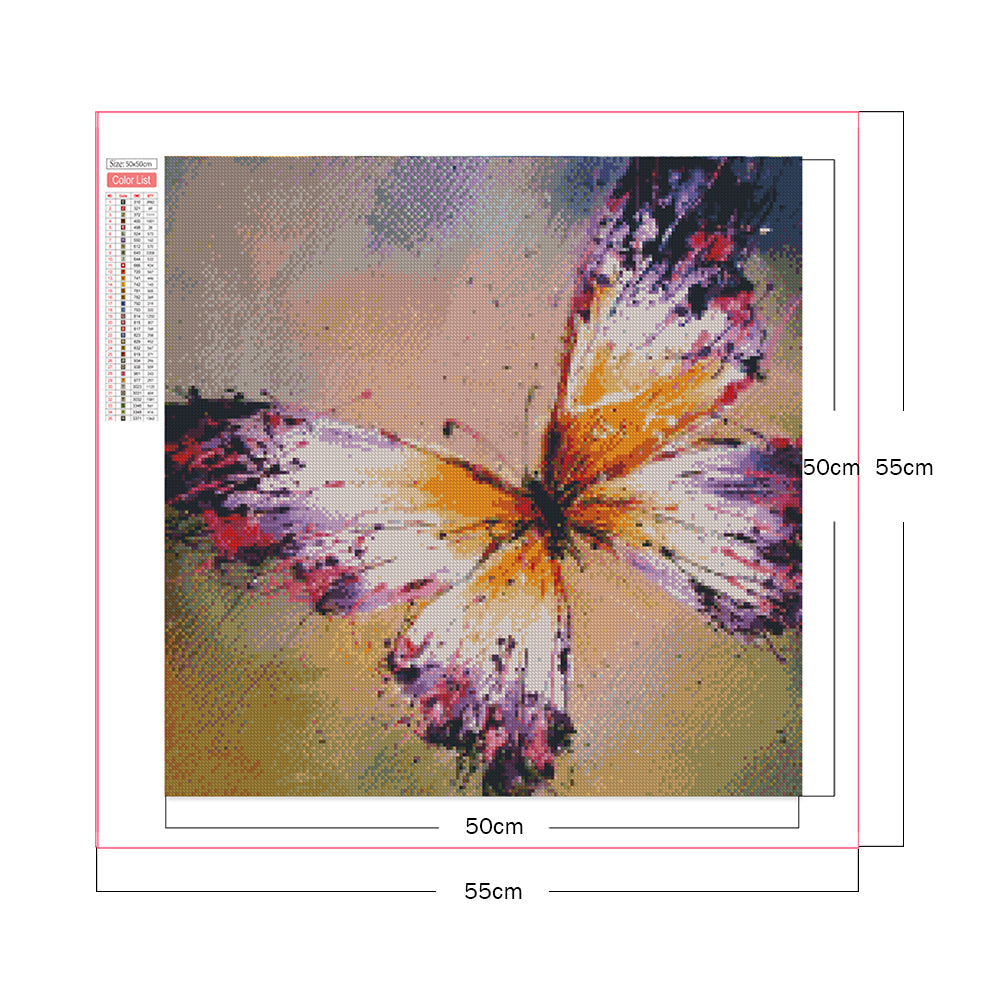 Butterfly - Full Square Drill Diamond Painting 50*50CM