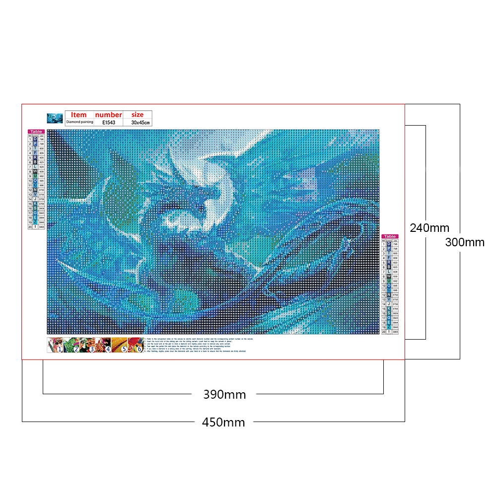Dragon - Full Round Drill Diamond Painting 45*30CM