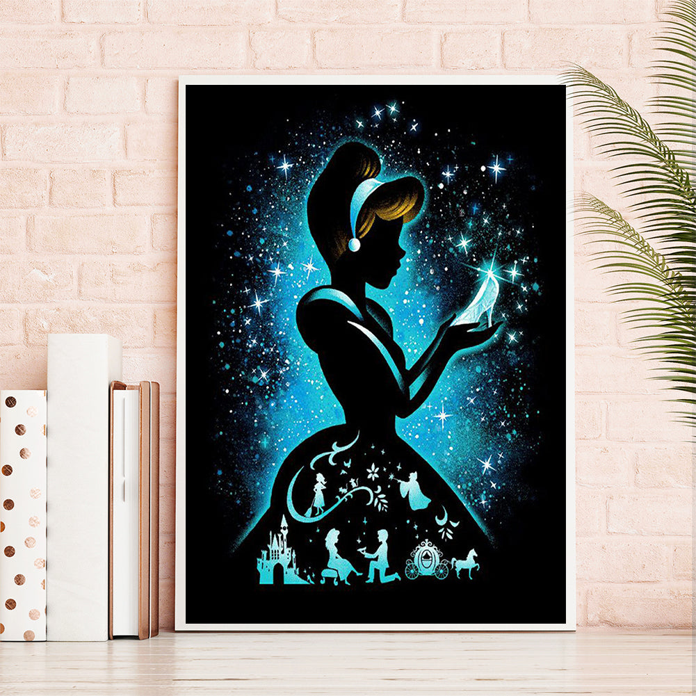 Disney Princess Silhouette - Full Square Drill Diamond Painting 50*60CM