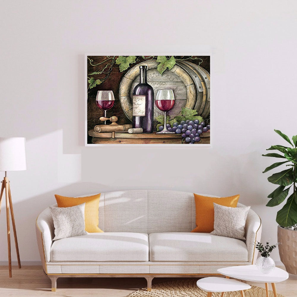 Granny'S Suit Wine Glass Bucket - Full Round Drill Diamond Painting 50*40CM