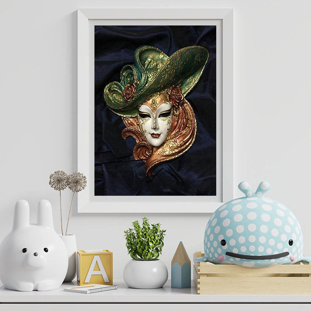 Mask Woman - Full Round Drill Diamond Painting 40*50CM