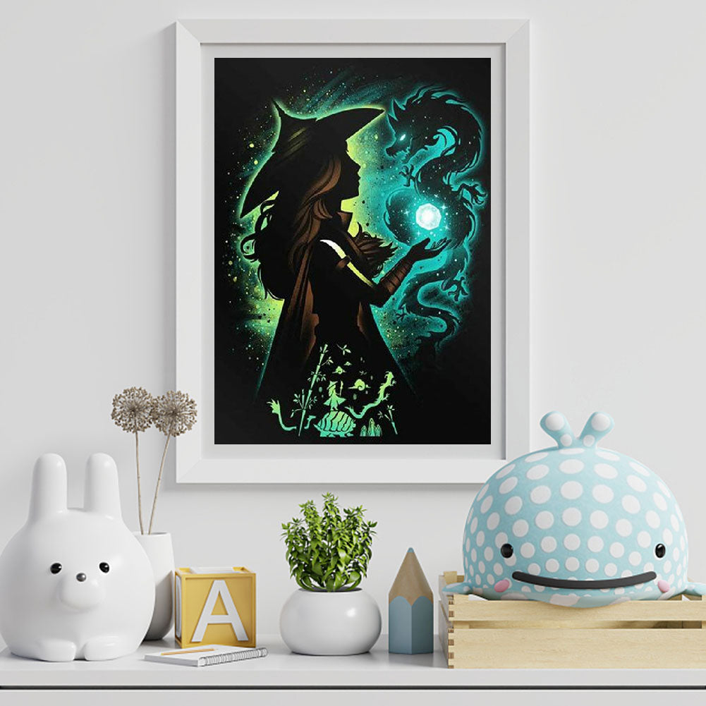 Princess Dragon Knight Abstract - Full Round Drill Diamond Painting 50*60CM