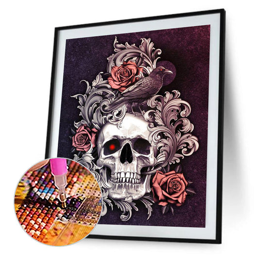 Skull - Full Round Drill Diamond Painting 30*40CM