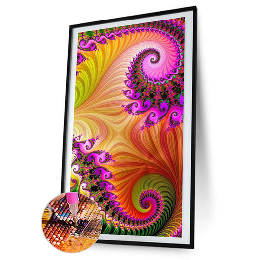 Fractal Abstract Art - Full Round Drill Diamond Painting 40*70CM