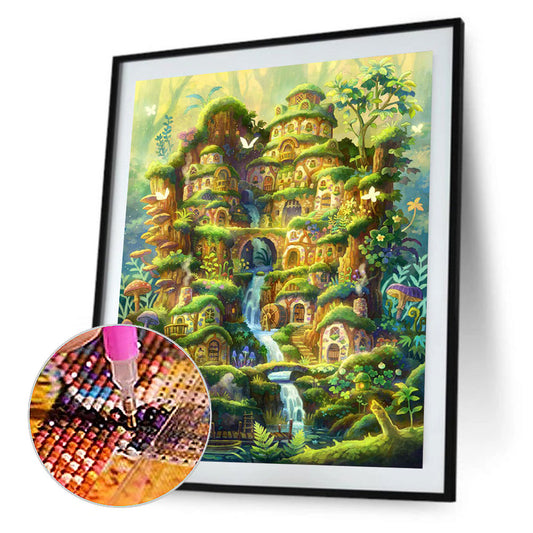 Abstract City - Full Round Drill Diamond Painting 40*55CM