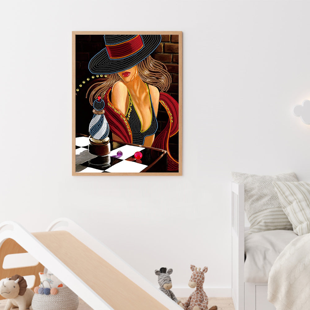 Elegant Woman - Special Shaped Drill Diamond Painting 30*40cm