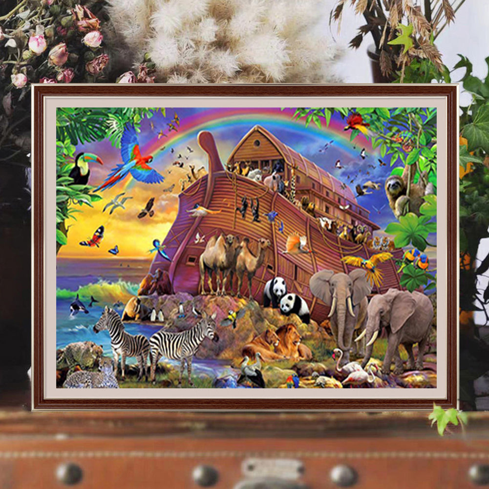 Animals On Small Island - Full Square Drill Diamond Painting 60*50CM