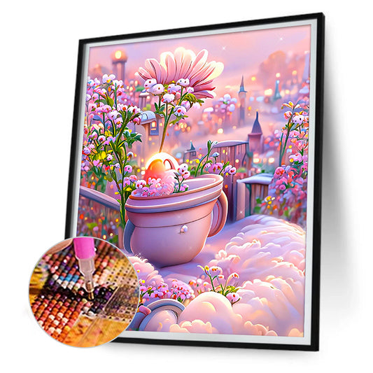 Dream Flower Manor - Full Round Drill Diamond Painting 30*40CM