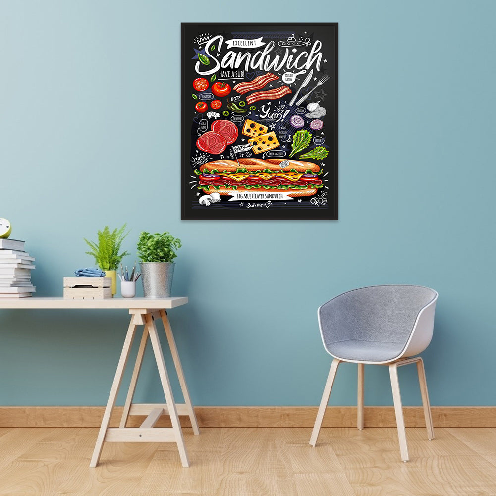 Blackboard Calligraphy - Full Round Drill Diamond Painting 40*50CM