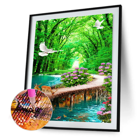Xiaohe Plank Road - Full Square Drill Diamond Painting 30*40CM