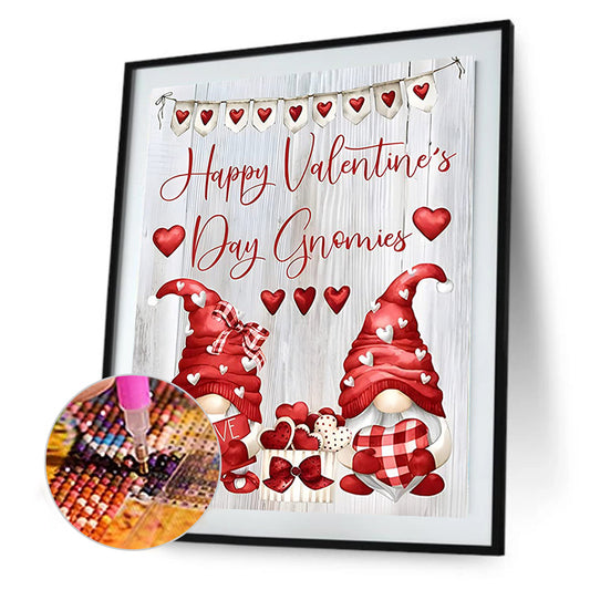 Valentine Gnome - Full Round Drill Diamond Painting 30*40CM