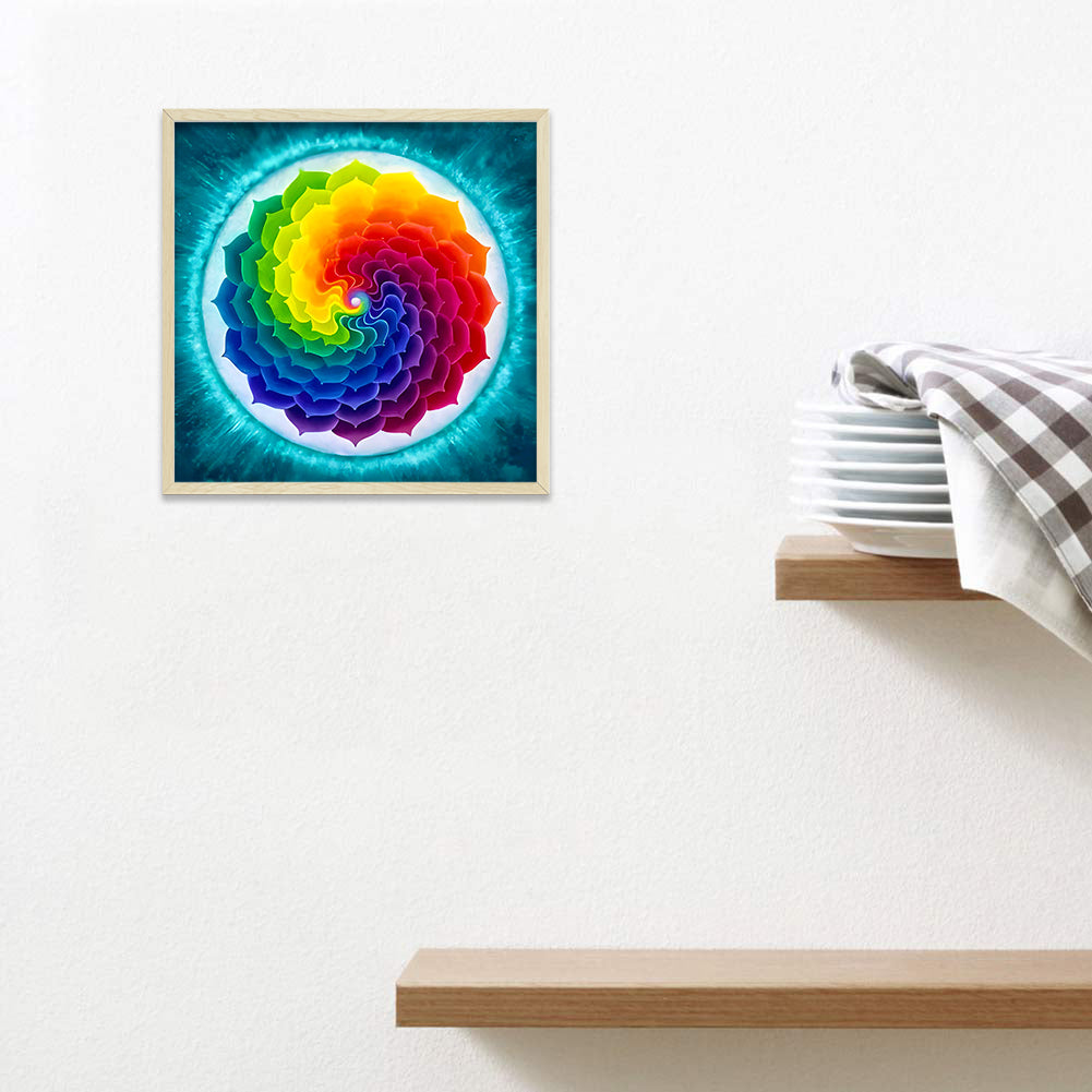 Color Mandala - Full Square Drill Diamond Painting 30*30CM