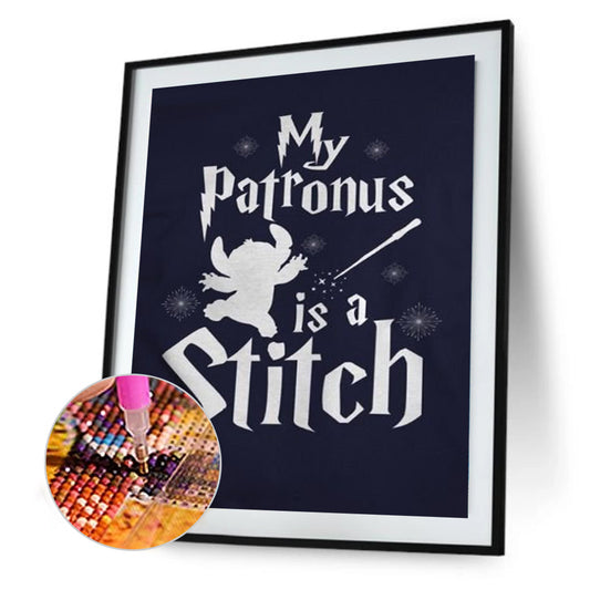 Stitch'S English Calligraphy - Full Round Drill Diamond Painting 30*40CM