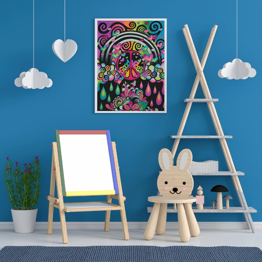 Cloud Raindrops - Full Round Drill Diamond Painting 30*40CM