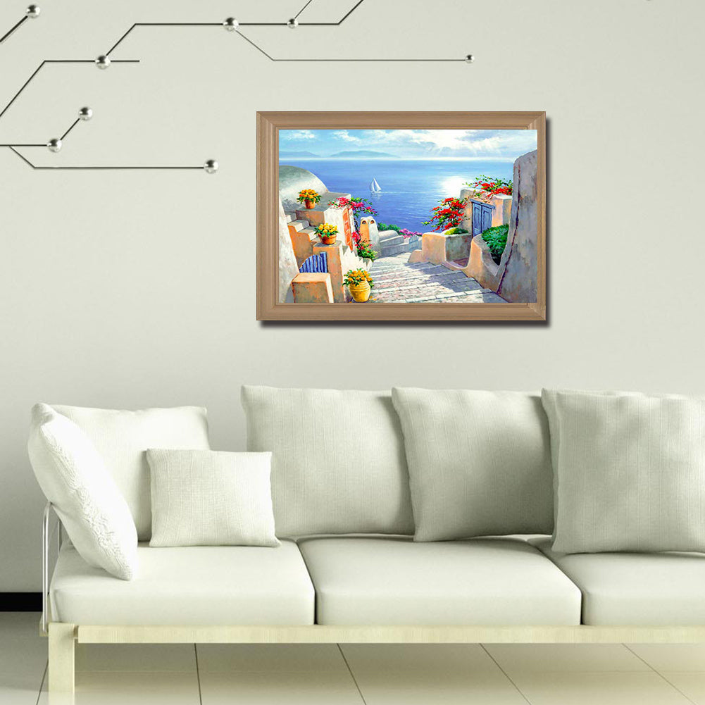 Seaside 50*40CM(Canvas) Full Round Drill Diamond Painting