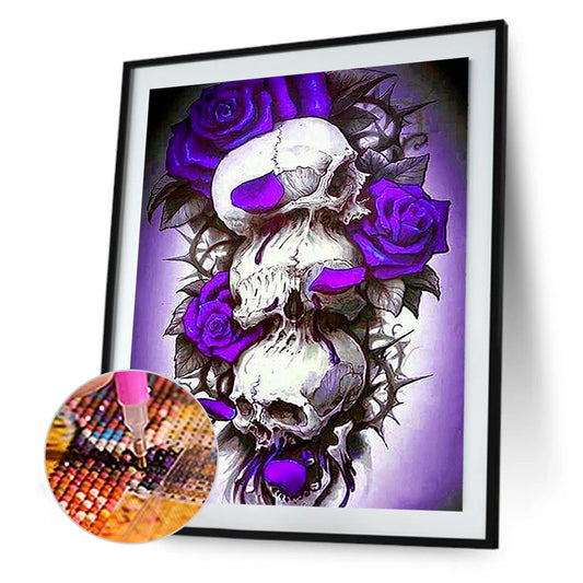 Skull - Full Round Drill Diamond Painting 40*50CM