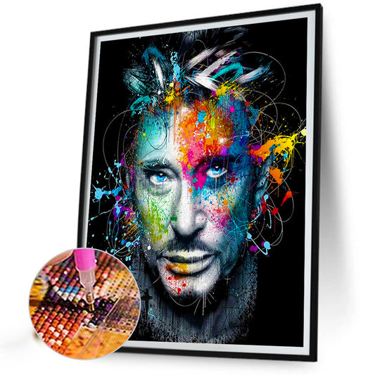 Rock Singer Johnny - Full Round Drill Diamond Painting 30*40CM