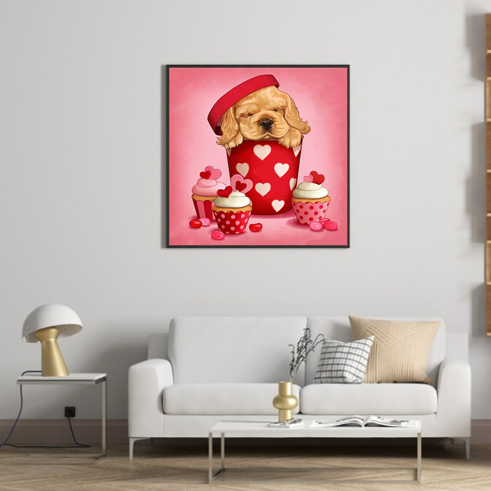 Valentine Hound - Full Round Drill Diamond Painting 30*30CM