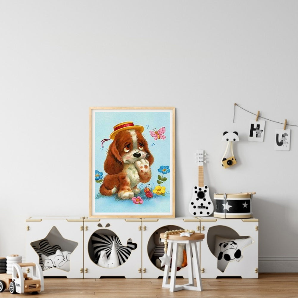 German Shepherd Puppy - Full Round Drill Diamond Painting 30*40CM