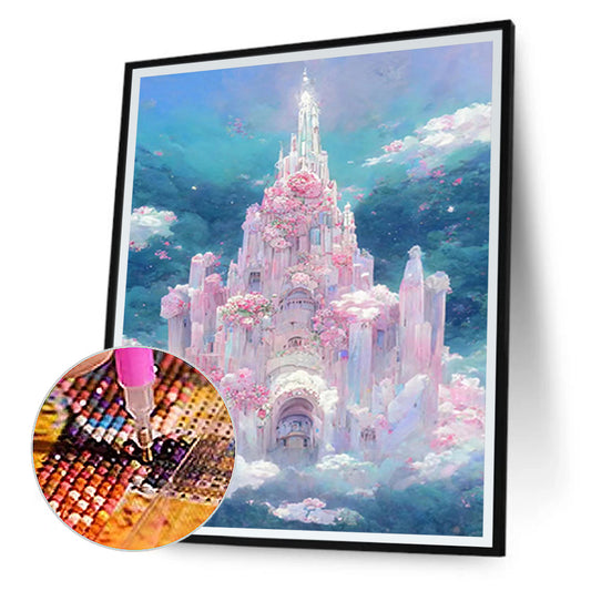 Rose Castle - Full Round Drill Diamond Painting 40*50CM