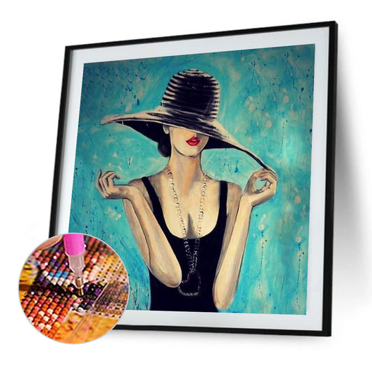 Temperament Woman - Full Round Drill Diamond Painting 30*30CM