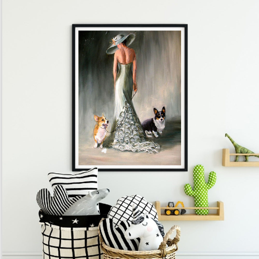 Lady - Full Round Drill Diamond Painting 40*50CM