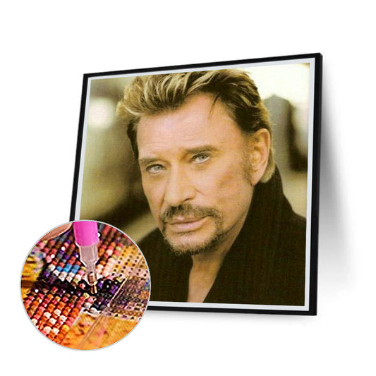 Rock Singer Johnny - Full Round Drill Diamond Painting 30*30CM