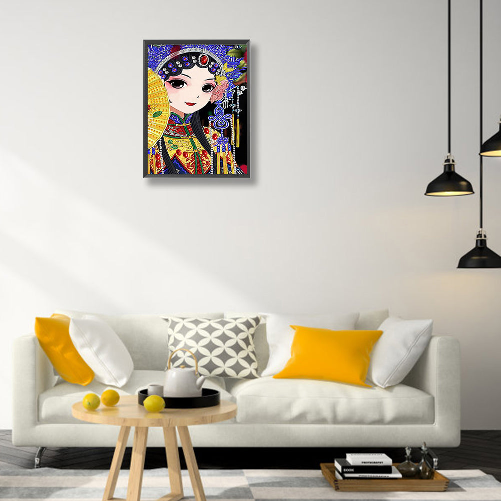 Opera Woman - Special Shaped Drill Diamond Painting 30*40CM