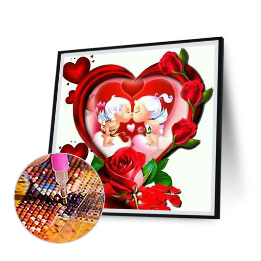 Love Cupid - Full Round Drill Diamond Painting 30*30CM
