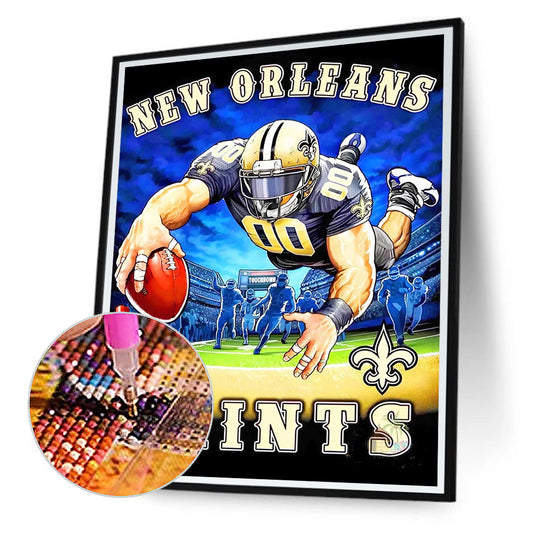 New Orleans Saints Football Team - Full Round Drill Diamond Painting 30*40CM