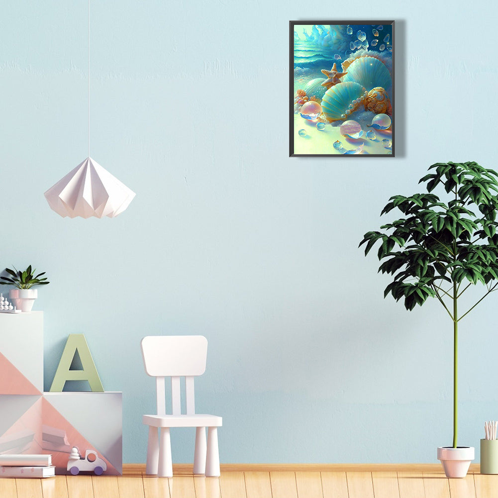 Beach Scenery - Full Round Drill Diamond Painting 30*40CM