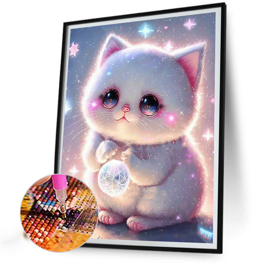 Dream Cat - Full Round Drill Diamond Painting 30*40CM