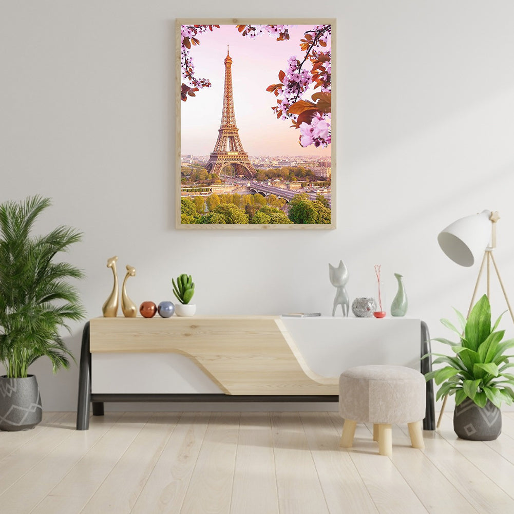 Eiffel Tower - Full Round Drill Diamond Painting 30*40CM