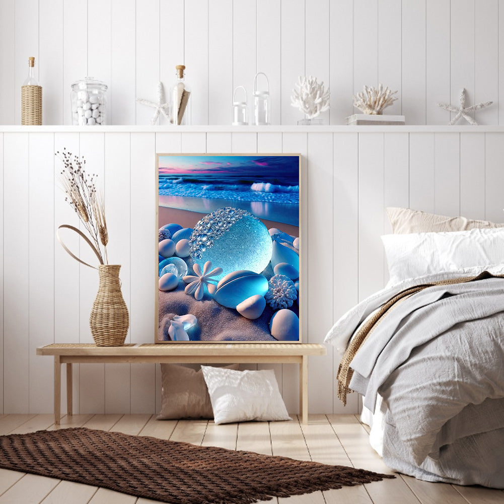 Beach Rainbow Stone - Full Round Drill Diamond Painting 30*40CM