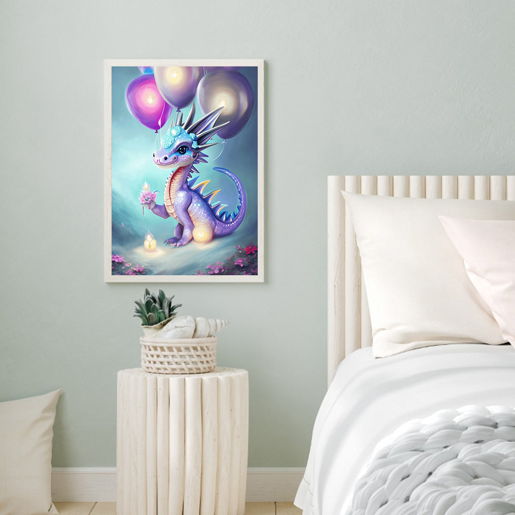 Cartoon Pterosaur - Full Round Drill Diamond Painting 30*40CM