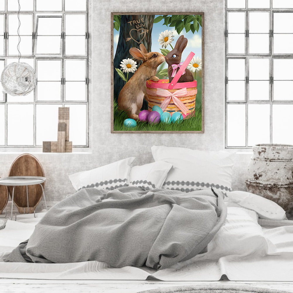 Easter Egg Bunny - Full Round Drill Diamond Painting 30*40CM